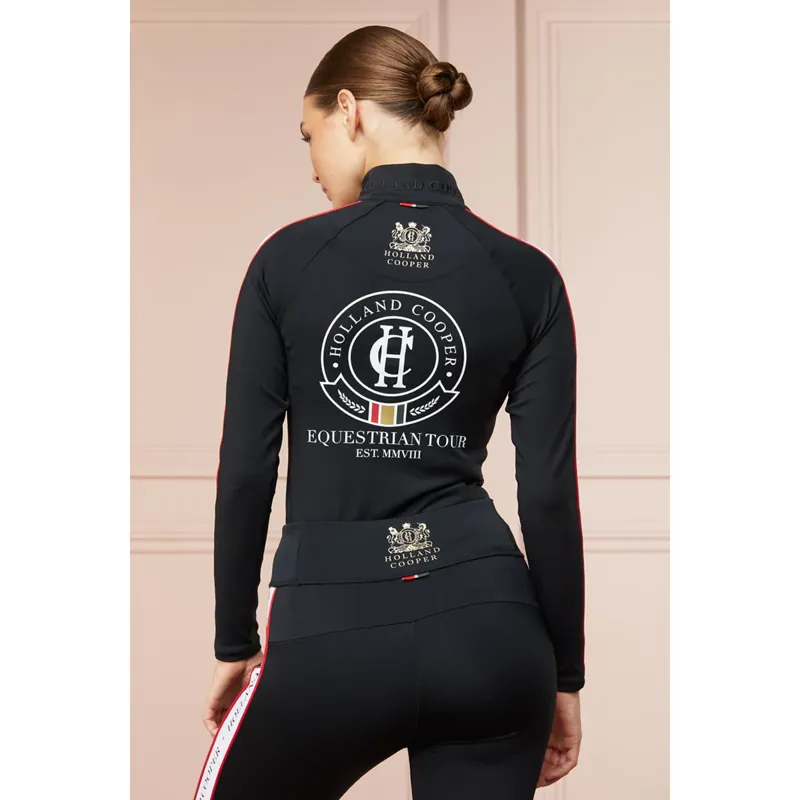 Holland Cooper Heritage Panel Base Layer - Black-2